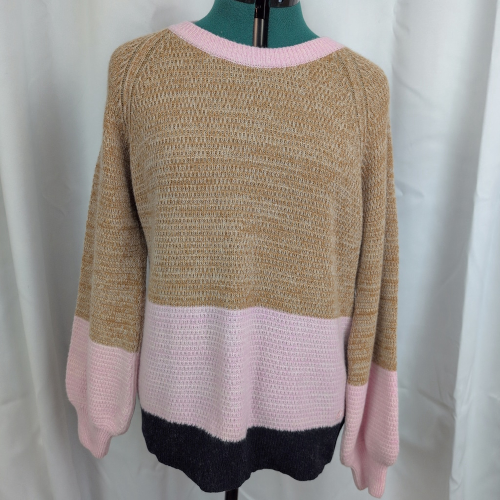Ladies' Barbour Italian Made Colorblock Wool Blend Sweater 14